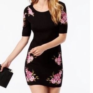 Floral Black Mini Dress By INC